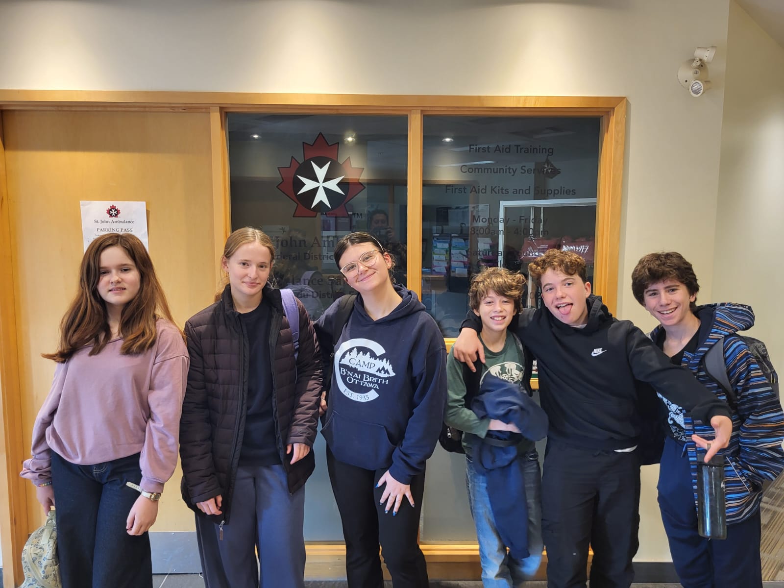 TeenShemet students after completing first-aid certification training
